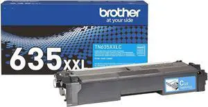 Brother Genuine TN635XXLC Super High Yield Cyan Toner Cartridge, 1 Pack
