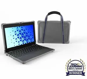 MAXCases Extreme Shell-F3 Slide Case for Lenovo 100e G4 Chromebook 11" ver 83G8 & 83G9 only Gray/Clear LNESF3100EG4GRY