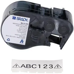 ADHESIVE VINYL LABELS W/RIBBON FOR M4 M5 PRINTERS - 0.5IN X 1IN, BLACK ON WHITE ADHESIVE VINYL LABELS W/RIBBON FOR M4 M5 PRINTERS - 0.5IN X 1IN, BLACK ON WHITE