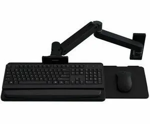 Ergotron LX Pro Premium Keyboard Arm, Wall Mount Adjustable Tray ? Matte Black