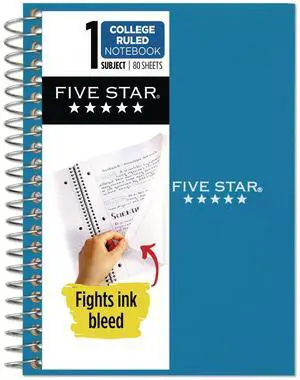 Wirebound Notebook 1-Subject Medium/College Rule Randomly Assorted Cover Color 80 7 x 5.5 Sheets 450048