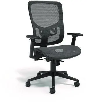 Alera Hollins Ergonomic Mesh Swivel Task Chair Supports Up to 275lb 18.57 to 22.54 Seat Height Black Seat/Back Black Base ALEHL42BME18