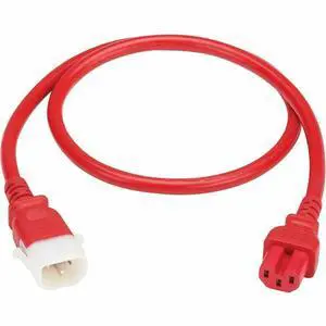 Eaton Tripp Lite 6ft PDU C15 to P-Lock C14 Heavy-Duty Power Cords Red 6 Pack