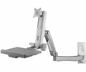 Amer AMR1AWSL-B Mounting Arm for Computer Workstation Keyboard Mouse Monitor Black AMR1AWSLB