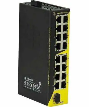 Brainboxes SW-7617 Hardened Industrial 16x 10/100 & 1x SFP Ethernet Switch