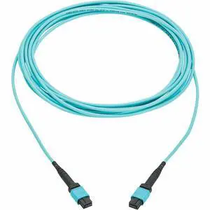 Tripp Lite series 100G Multimode 50/125 OM4 Fiber Optic Cable, Aqua, TAA