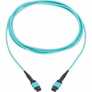 Eaton Tripp Lite 100G Multimode 50/125 OM4 Fiber Optic Cable, Aqua, 3m, TAA