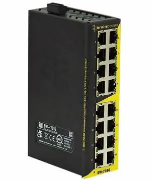 Brainboxes SW-7016 Hardened Industrial 16x 10/100 Ethernet Switch
