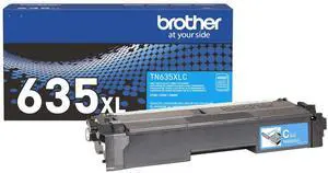 Brother Genuine TN635XLC High Yield Cyan Toner Cartridge, 1 Pack
