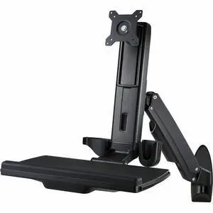 Amer Sit Stand Combo Workstation Wall Mount System, Black AMR1AWS-B