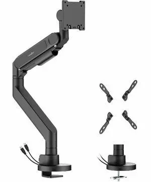 Rocstor ErgoReach Mounting Arm for Monitor Curved Screen Display Flat Panel Display Matte Black