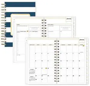 Blue Sky Day Designer Daily/Monthly Planner 8x5 Navy/White 2026 BLS103623 Blue Sky Day Designer Daily/Monthly Planner 8x5 Navy/White 2026 BLS103623