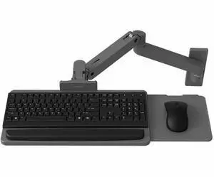 Ergotron LX Pro Premium Keyboard Arm, Wall Mount Adjustable Tray ? Dark Grey
