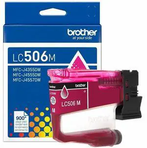 Brother Genuine LC506M Standard Yield Magenta Ink Cartridge (for use with 4355, 4555, and 4557 Printers)