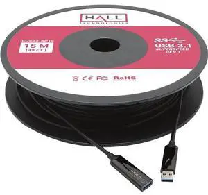 Hall CUSB3-AP USB 3.0/3.1 Gen 1 Javelin Active Optical Plenum Cable CUSB3AP15