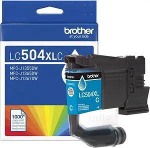 Brother Genuine LC504XLC High Yield Cyan Ink Cartridge