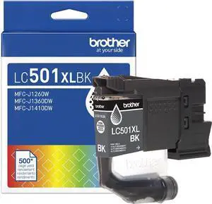 Brother Genuine LC501XLBK High Yield Black Ink Cartridge