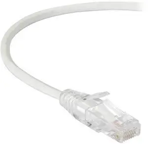Black Box R19.69ft RJ-45 M/M Cat6a Patch Cable White C6APC28-WH-20