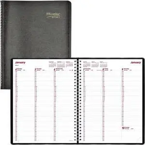 Brownline Essential Weekly Appointment Book 11x8.5 Black 2026 CB950BLK