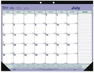 2025-2026 Blueline® Academic Monthly Desk Pad Calendar, 21-1/4 x 16, July 2025 To July 2026, CA181731