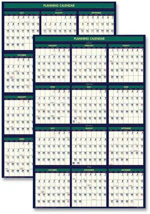 House of Doolittle Four Seasons Reversible Business Calendar 24x37 2025-2026
