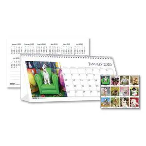 House of Doolittle Recycled Puppy Photos Desk Tent Monthly Calendar 8.5 x 4.5 2026