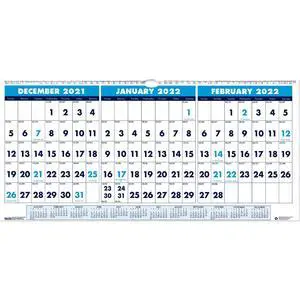 House of Doolittle Recycled Three-Month Horizontal Calendar 23.5x12 2025-2027