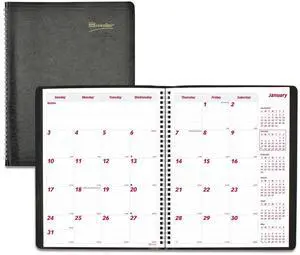 Brownline Essential 14-Month Ruled Planner 11 x 8.5 Black 2026 CB1262BLK