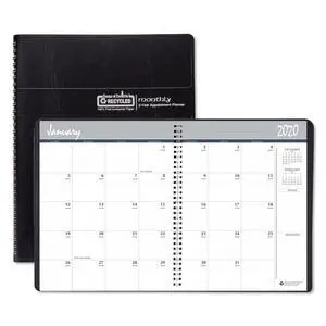 House of Doolittle Recycled 24-Month Monthly Planner 11 x 8.5 Black 2026