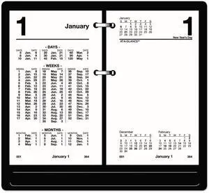 AT-A-GLANCE® 2026 Financial Daily Desk Calendar Refill, Standard, 3 1/2" x 6"