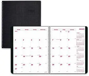 Brownline DuraFlex 14-Month Planner 11 x 8.5 Black 2026 CB1262VBLK