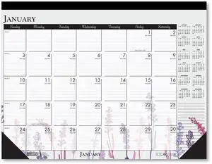 House of Doolittle Contempo Desk Pad Calendar 18.5 x 13 Wild Flowers 2026 1976