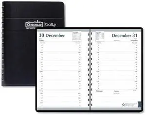 House of Doolittle Daily Appointment Book 15-Minute Appointments 8x5 Black 2026