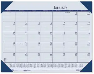 House of Doolittle EcoTones Ocean Blue Monthly Desk Pad Calendar 18.5x13 2026