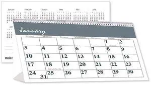 House of Doolittle Recycled Bar Harbor Desk Tent Monthly Calendar 7x4.25 2026