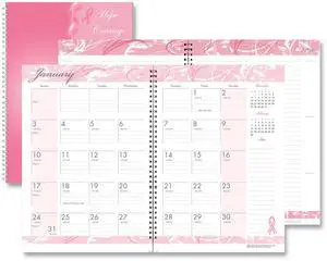 House of Doolittle Breast Cancer Awareness Monthly Planner/Journal 10x7 Pink 2026