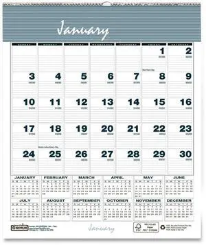House of Doolittle Bar Harbor Wirebound Monthly Wall Calendar 6 x 7 Blue 2026