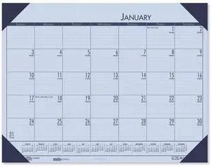 House of Doolittle Sunset Orchid Monthly Desk Pad Calendar 22 x 17 2026