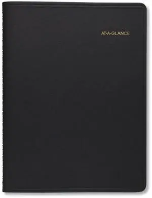 AT-A-GLANCE® 2026 Two Person Daily Appointment Book, Black, Large, 8" x 11"