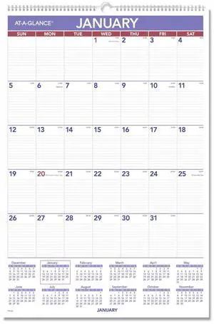 AT-A-GLANCE® 2026 Monthly Wall Calendar, Large, 20" x 30"
