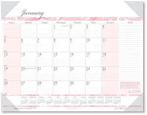 House of Doolittle Breast Cancer Awareness Monthly Desk Pad Calendar 18.5x13 2026