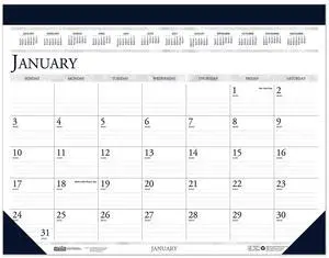 House of Doolittle Recycled Two-Color Monthly Desk Pad Calendar 18.5x13 2026