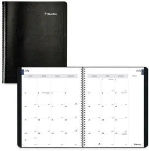 Blueline Academic Monthly Planner 11 x 8.5 Black 2025 to 2026 CA701BLK