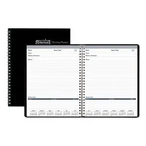 House of Doolittle Recycled Meeting Note Planner 11x8.5 Black/Blue 2026