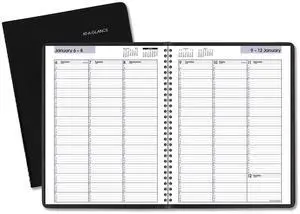 AT-A-GLANCE® DayMinder® 2026 Weekly Appointment Book Planner, Black, Large, 8" x 11"