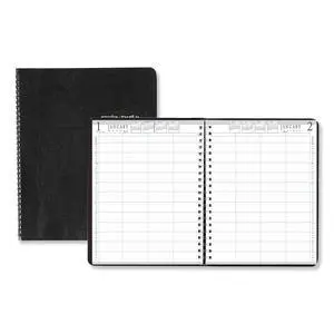 House of Doolittle Four-Person Group Practice Daily Appointment Book 11x8.5 Black 2026