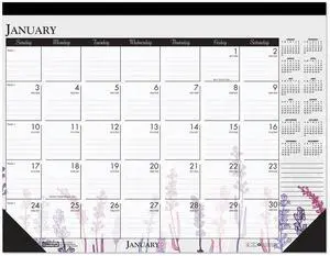 House of Doolittle Contempo Desk Pad Calendar 22x17 Wild Flowers 2026