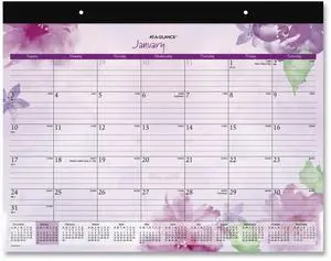 AT-A-GLANCE® Beautiful Day 2026 Monthly Desk Pad Calendar, Standard, 21 3/4" x 17"