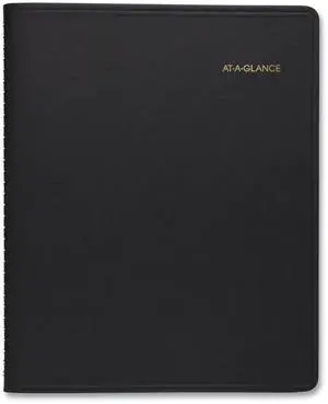 AT-A-GLANCE® 24-Hour 2026 Daily Appointment Book Planner, Black, Large, 8 1/2" x 11"