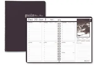 House of Doolittle Weekly Planner with Black and White Photos 11x8.5 Black 2026